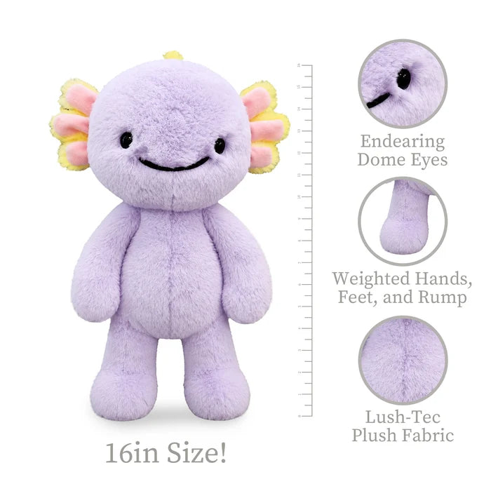 Beverly Hills Teddy Bear Company World Softest Plush Lushee 16 Inch - Lilac Axolotl