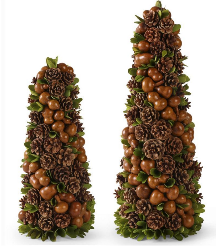 Brown Gourd & Pinecone Cone Tree