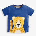 Jojo Maman Bebe Kids Boy's Cheetah T-Shirt - Indigo
