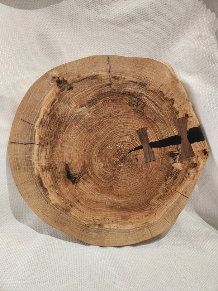 Large Round Walnut Butcher Block on Feet