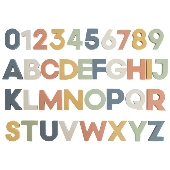 Mushie Letters & Numbers Bath Play Set - Sol
