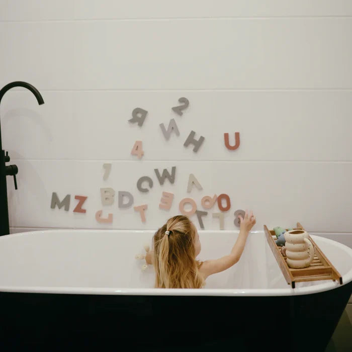 Mushie Letters & Numbers Bath Play Set - Sol