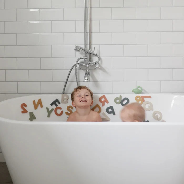 Mushie Letters & Numbers Bath Play Set - Sol