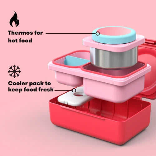 OmieBox UP Lunch Box - Cherry Pink