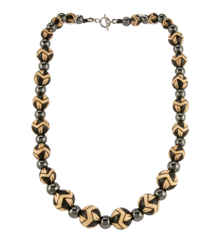 Pyrography Necklace - Large Beads