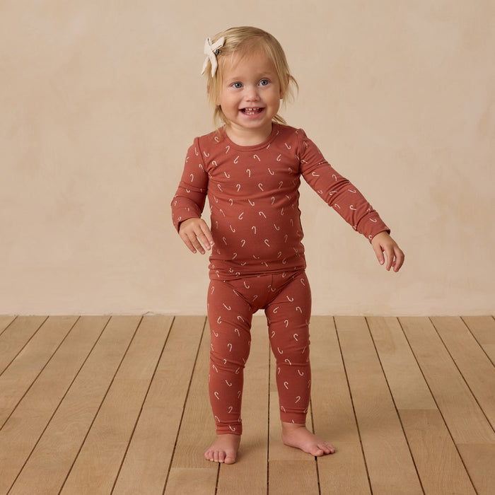 Quincy Mae Bamboo Pajama Set - Candy Canes